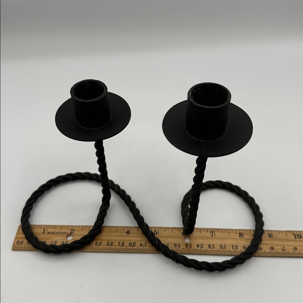 Twisted Iron Rustic Candle Holder. Industrial. - Picture 6 of 10